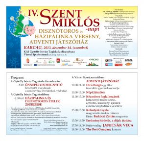 IV. Karcagi Szent Miklós-napi Disznótor- és Házipálinka verseny, 2013. december 14.