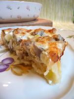 Gombás, cukkinis quiche szerűség